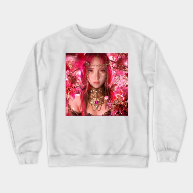 Rose Pink Crewneck Sweatshirt by ErakNote